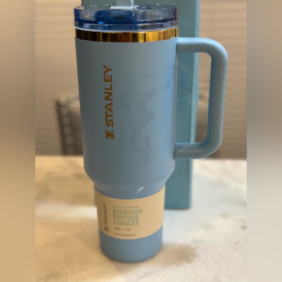 The Messi x Stanley Blue Unique Design Quencher ProTour Flip Straw Tumbler, 40oz - Picture 11 of 13